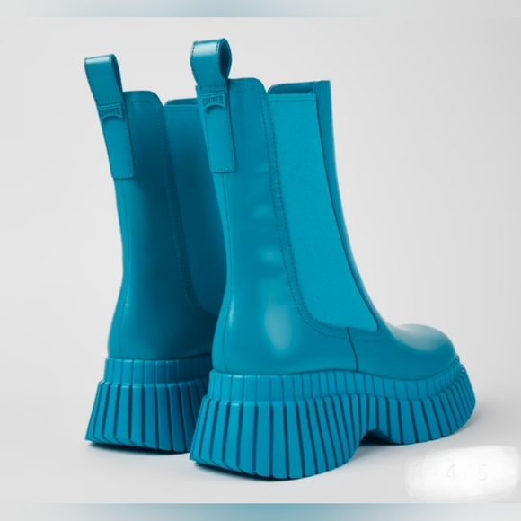 Camper Turquoise Heeled Pix Boots - Picture 4 of 11